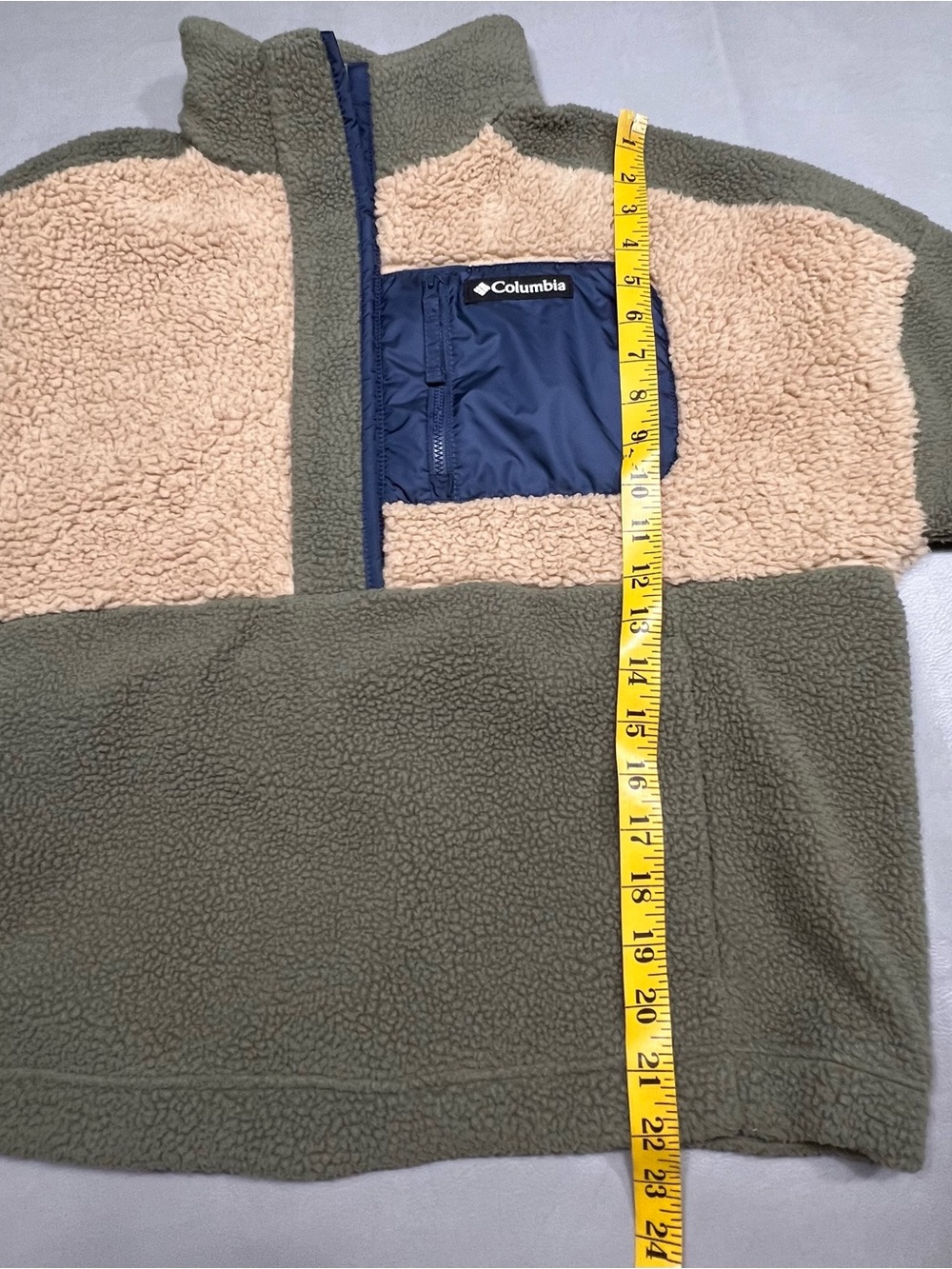 Columbia Lodge Sherpa Pullover Size Large 1/4 Snap - Picture 8 of 9